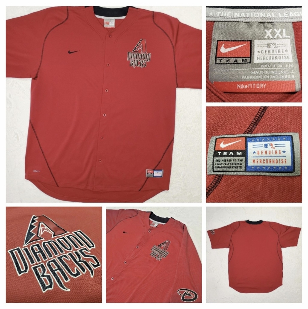 Arizona Diamondbacks Nike Fit MLB Men's Jersey Size XXL Red 2009 Non Player EUC